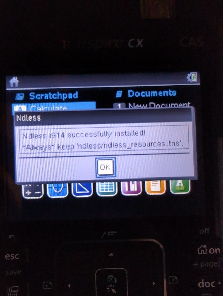 Flashing ndless on TI CX CAS Calculator